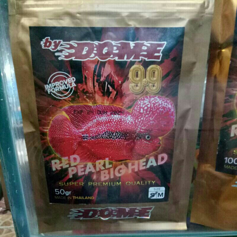 dome 99 50gr makanan ikan louhan - pelet ikan louhan