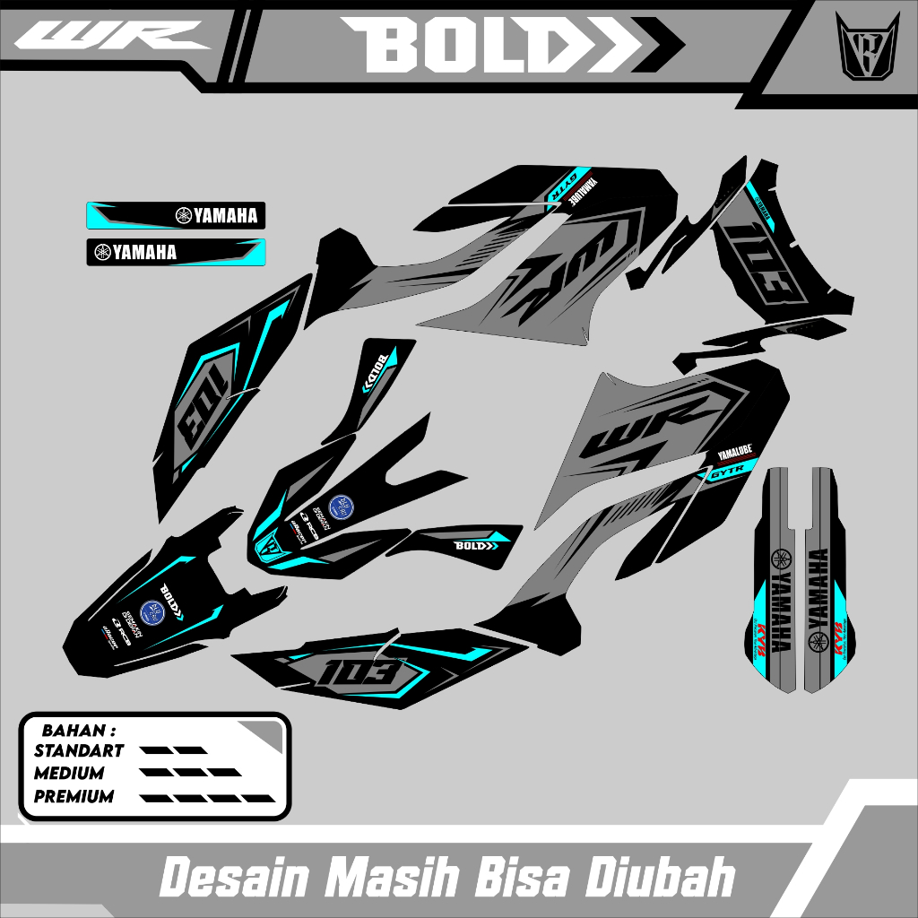 STICKER DECAL Trail YAMAHA WR 155 supermoto 6