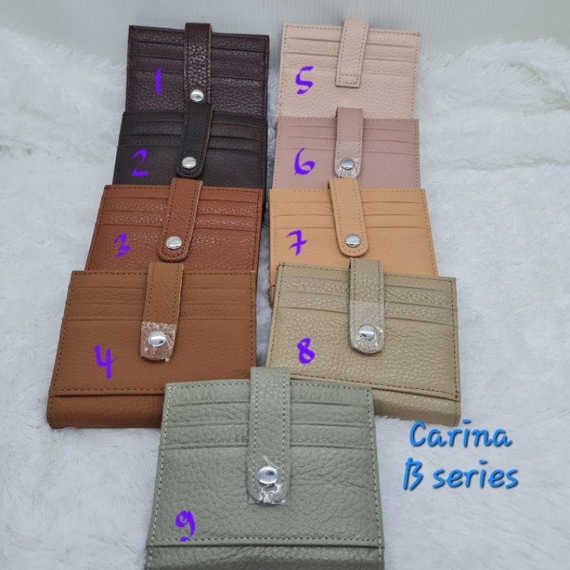 Carina Leather small folded wallet card holder / dompet lipat kecil