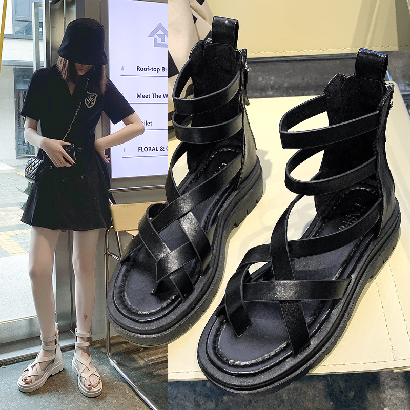 COD Sneakersdaily 783 Sandal Tali Platfrom Wedges Zipper Wanita