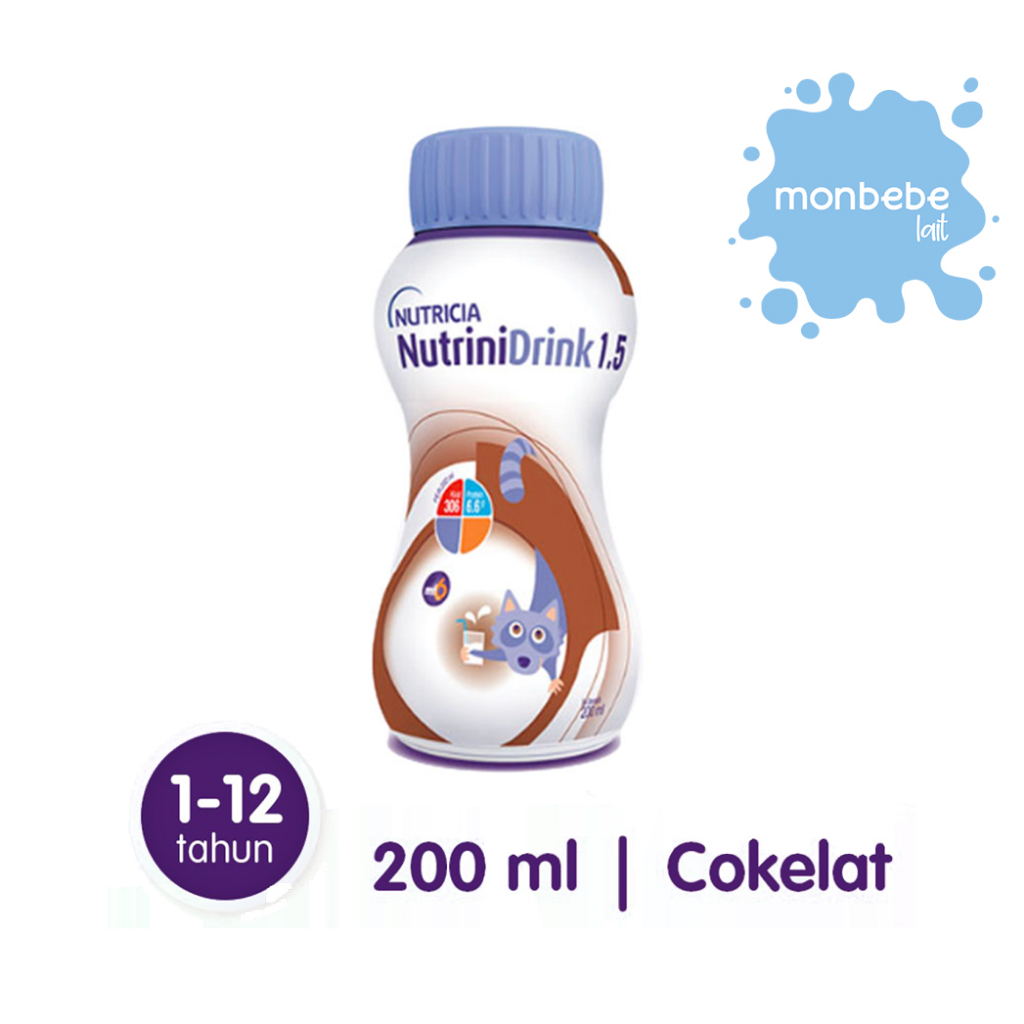 Exp Juni 24 Nutrinidrink Susu Cair Ready To Drink 200 ml Cokelat Chocolate Murah Free Dus+Bubble