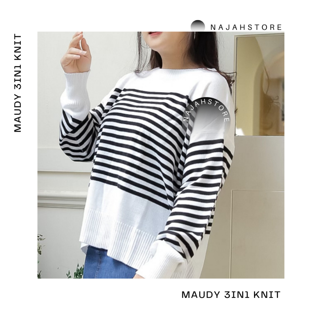 najahstore Maudy cardigan sweater stripe