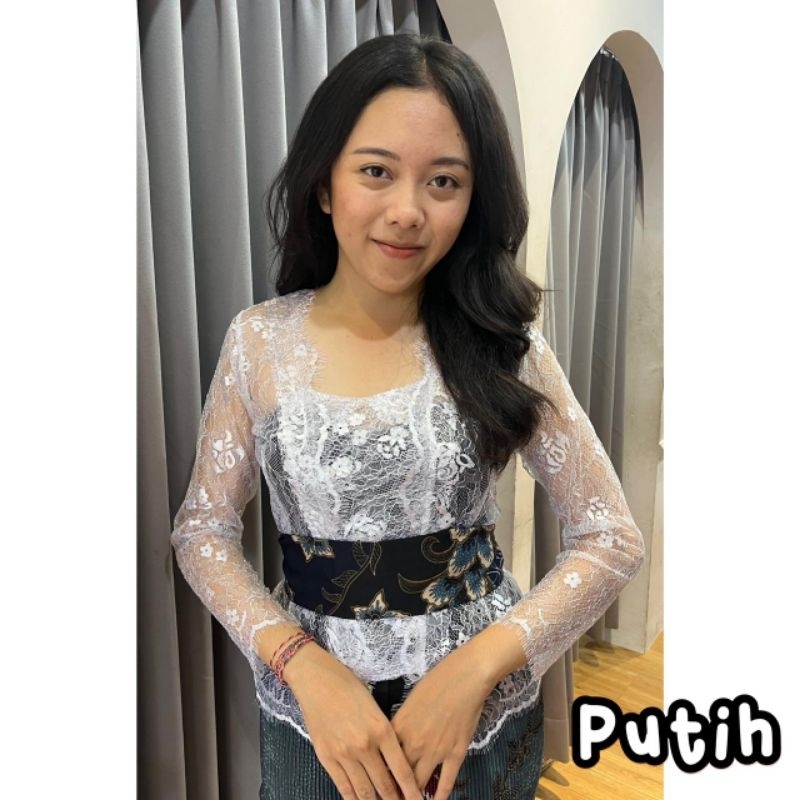 (Kebaya saja) kebaya bali jadi metalik outline glossy ringgit ada benang list perak