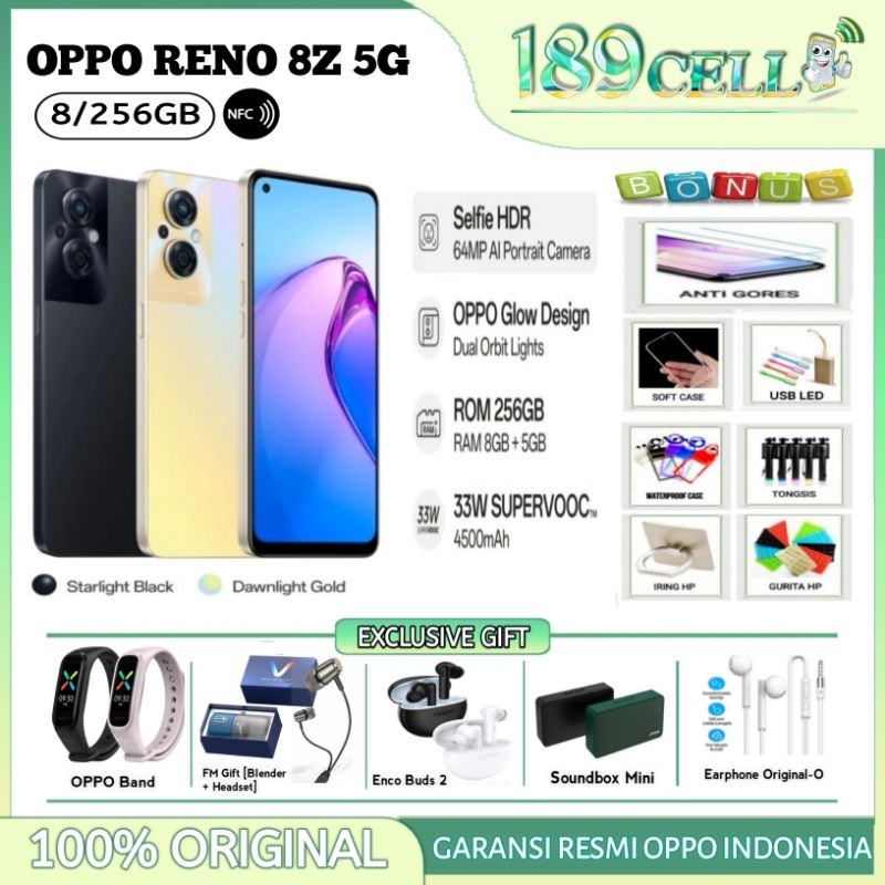 OPPO RENO 8Z 5G 8/256 | OPPO RENO8 Z 5G 8 256 GARANSI RESMI OPPO