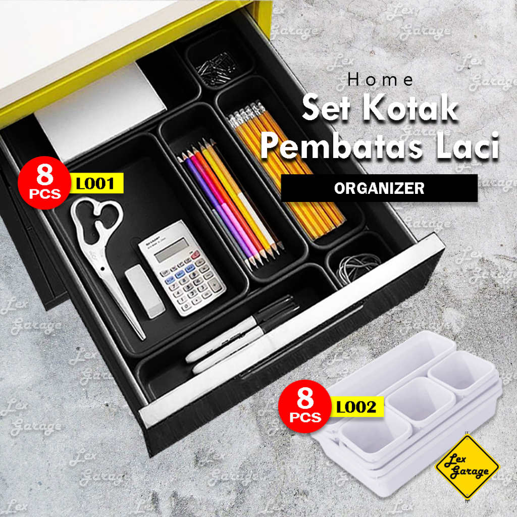 Drawer Organizer Laci Sekat Laci Kotak Penyimpanan Plastik