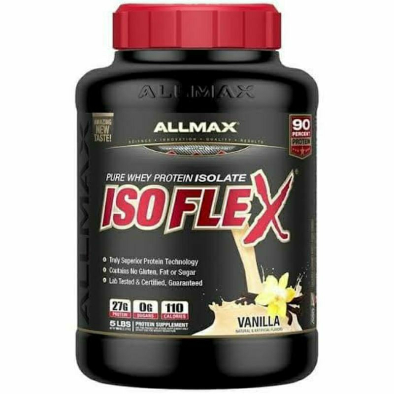 ALLMAX ISOFLEX ISO FLEX 5 LBS WHEY PROTEIN ISOLATE 100% ISOLATE SUPLEMEN GYM MAKANAN KESEHATAN WPI90