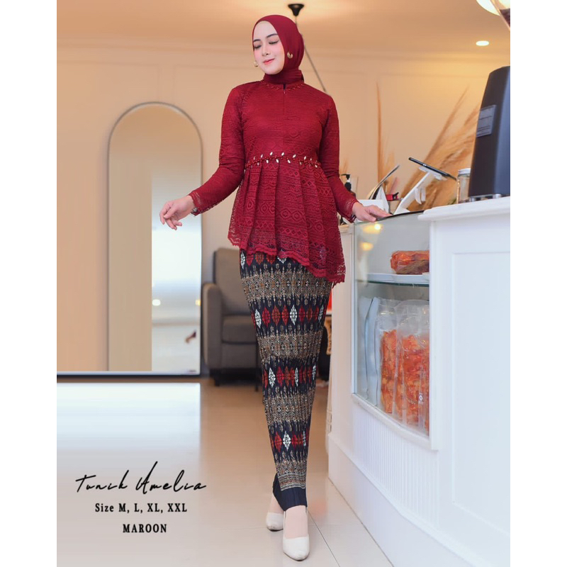 Setelan Kebaya Brukat Wisuda Amelia Nk / Kebaya Modern / Kebaya Wisuda / Kebaya Busui / Kebaya Pesta / Kebaya Kondangan