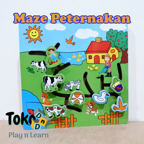

Dijual Mainan Edukatif / Edukasi Anak - Balok Kayu - Maze Peternakan Hewan 2 Limited