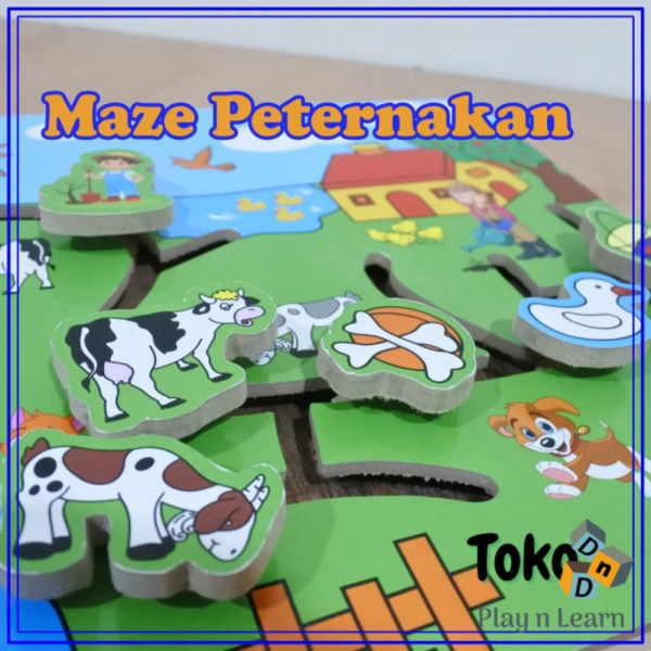 

Jual Mainan Kayu Edukasi / Edukatif - Maze Peternakan / Farm Maze Murah