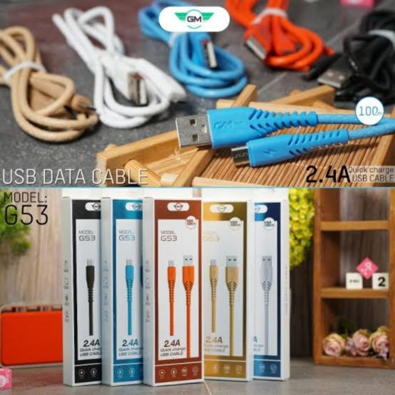 KABEL DATA GM-G53 5 | 6 | 7  2.4A IOS QUICK CHARGE