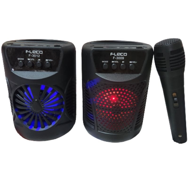 SPEAKER BLUETOOTH FLECO F-3012/F-3009 GRATIS MIC KARAOKE/SALON AKTIF MP3 LED/SPEAKER WIRELESS RADIO FM PORTABLE