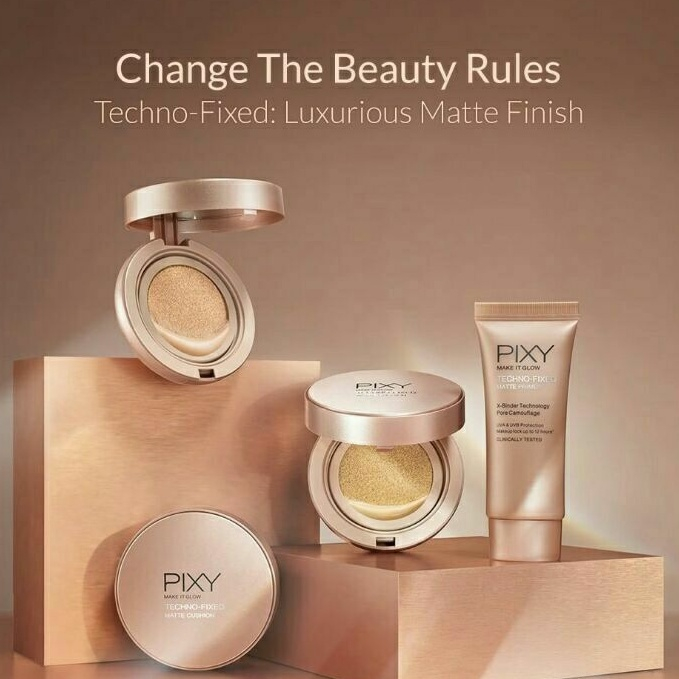 Pixy Make It Glow Series TECHNO FIXED Matte Cushion