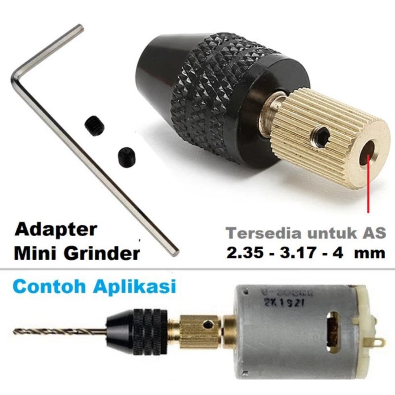 Adaptor Mini Grinder Dinamo Motor Kepala Mata Bor/Grinder Drill Chuck