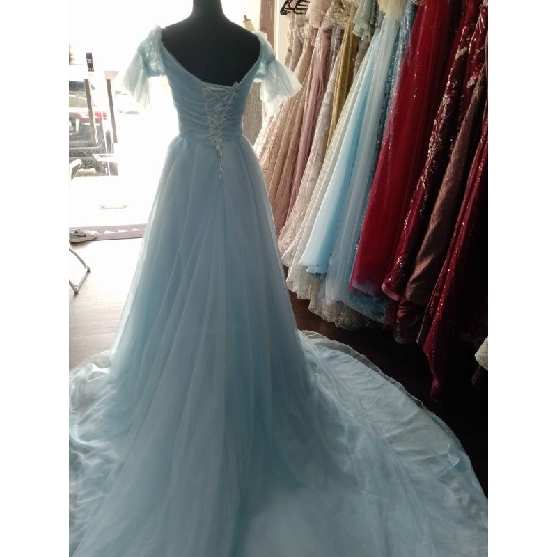 Gaun Prewed / Gaun pesta Biru muda