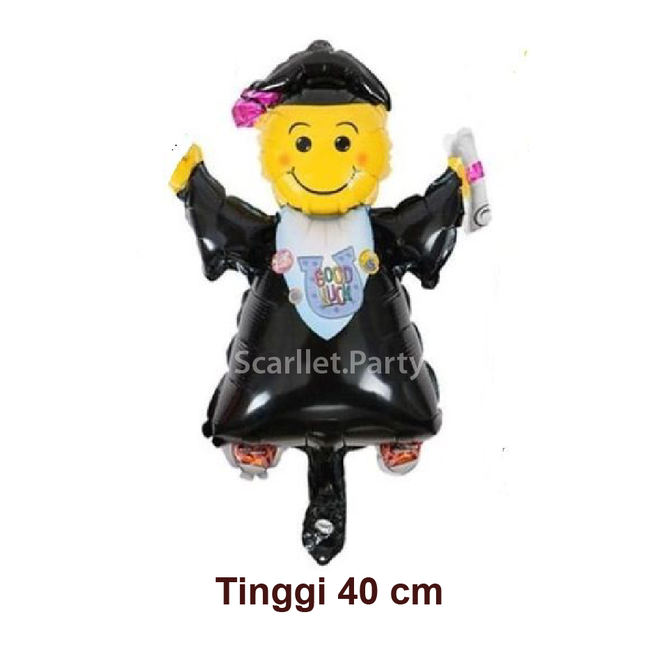 BALON GRADUATION WISUDA DEKORASI GRADUATION HIASAN DEKOR SMILE PERLENGKAPAN WISUDA SIDANG SEMPRO KEL