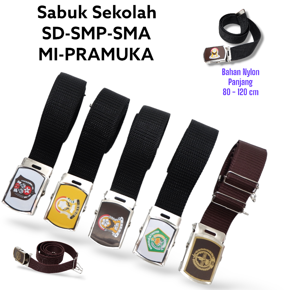 Ikat Ban Pinggang Gesper Sabuk Gesper Sekolah Anak Pelajar SD SMP SMA SMU SMK MI Pramuka Cowok Cewek Putra Putri
