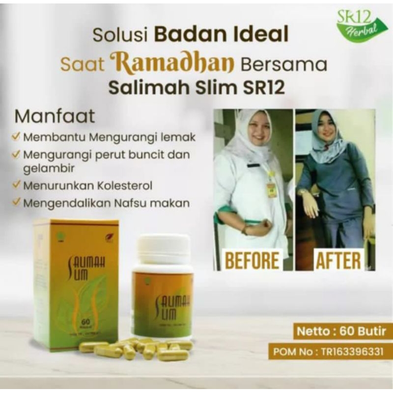 ￼Pelangsing Badan SR12/ Salimah Slim/sr12 /Obat Pelangsing | Penurun Berat Badan SR12/Salimah Slim S