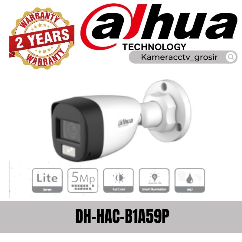 CAMERA CCTV 5MP DAHUA COLORVU OUTDOOR DH-HAC-B1A59P