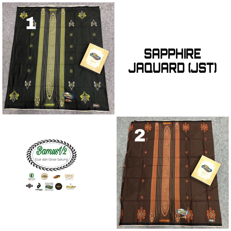 SARUNG SAPPHIRE JACQUARD POLOS WARNA SONGKET (JST)