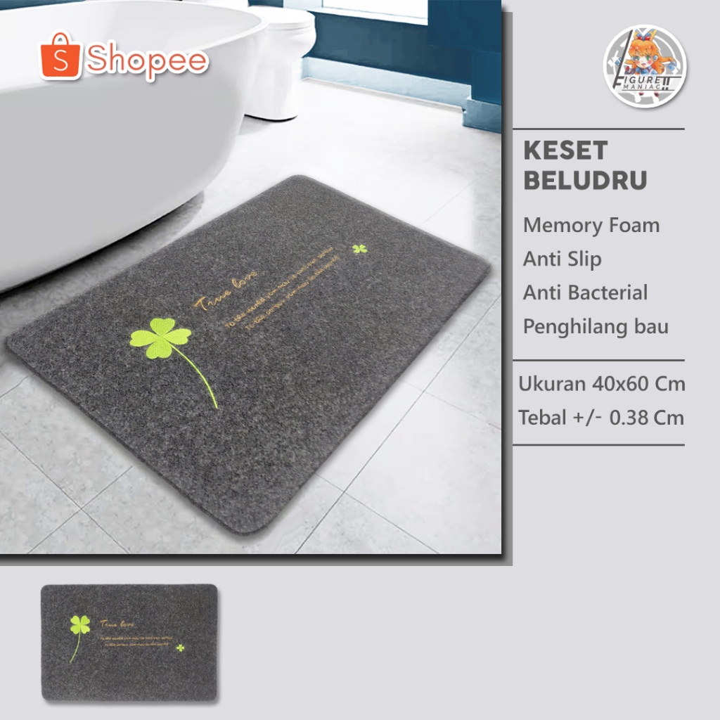 Figure Maniac - Keset Karakter Diatomite Keset Kamar Mandi Anti Slip Lembut Keset Nyerap Air