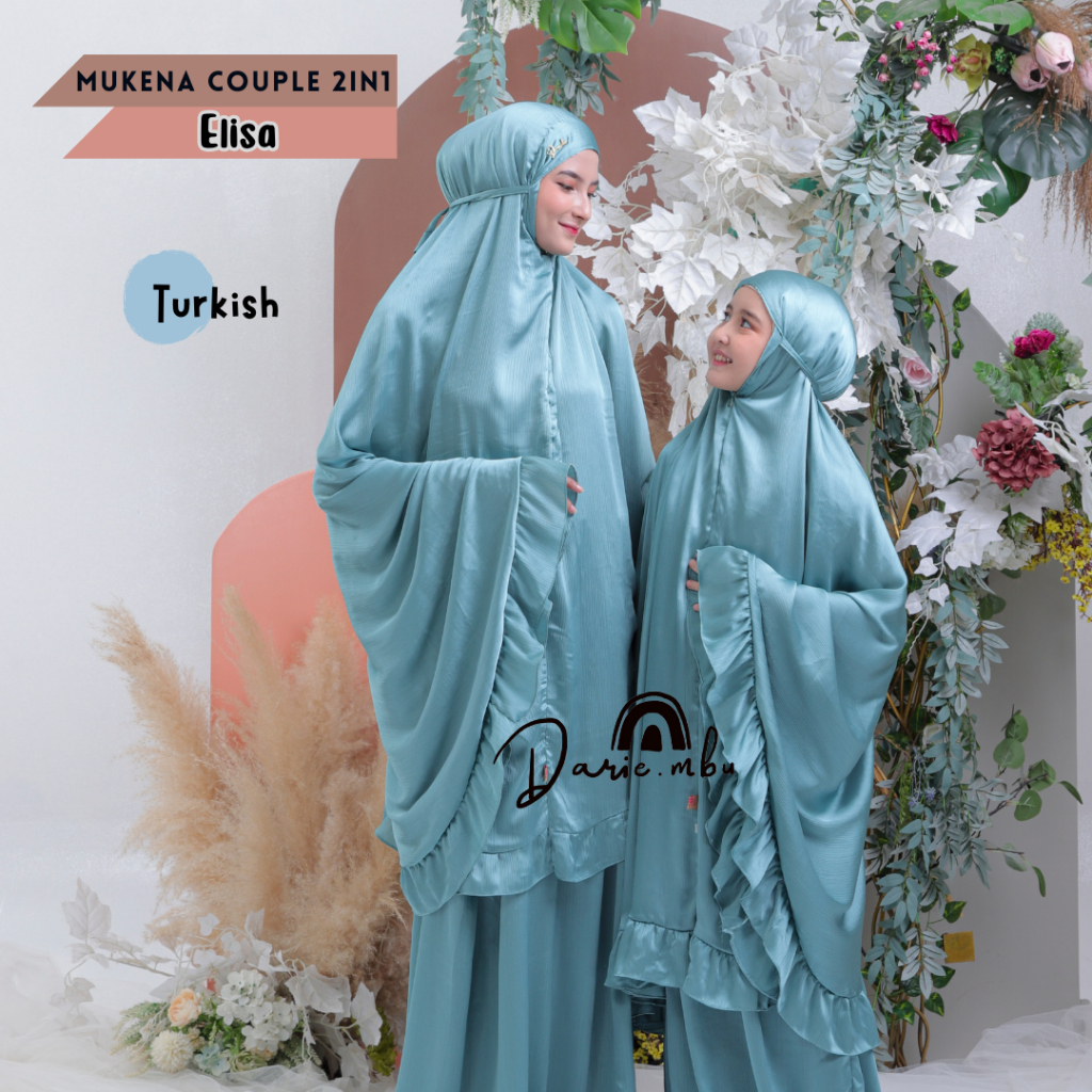 Mukena Couple Ibu Dan Anak Mewah Silk Premium 2in1 Cardenza Elisa Series DARIE.MBU