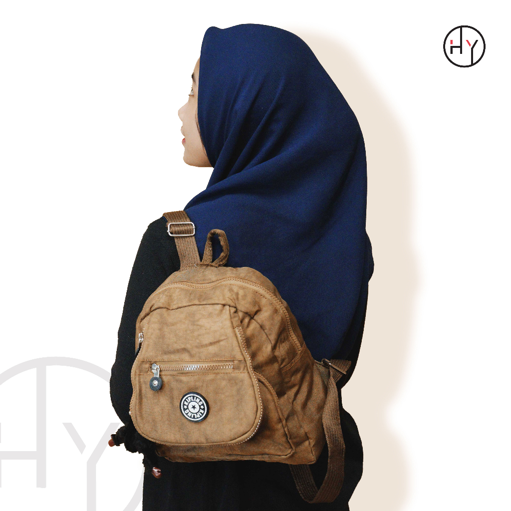 HYBRAND [KK18] - MINI RANSEL BACKPACK POLOS BAHAN PARASUT IMPOR