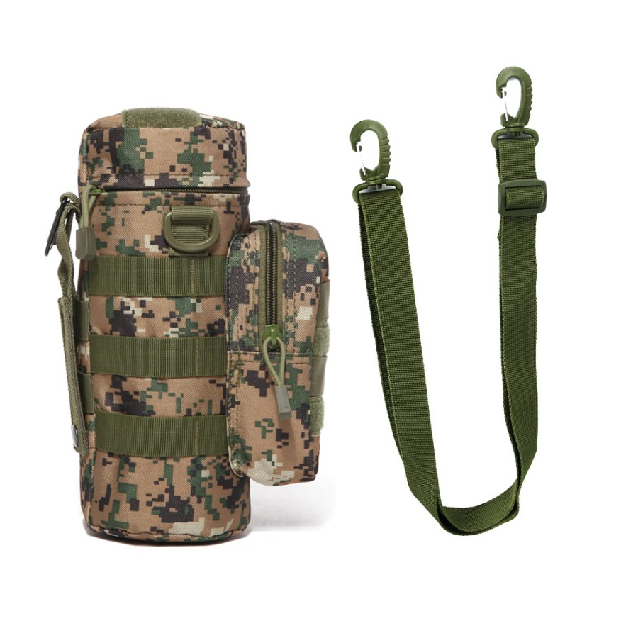 Trend-Tas Selempang Botol Air Minum Sarung Botol Tactical Army Outdoor Ver.2 - Khaki