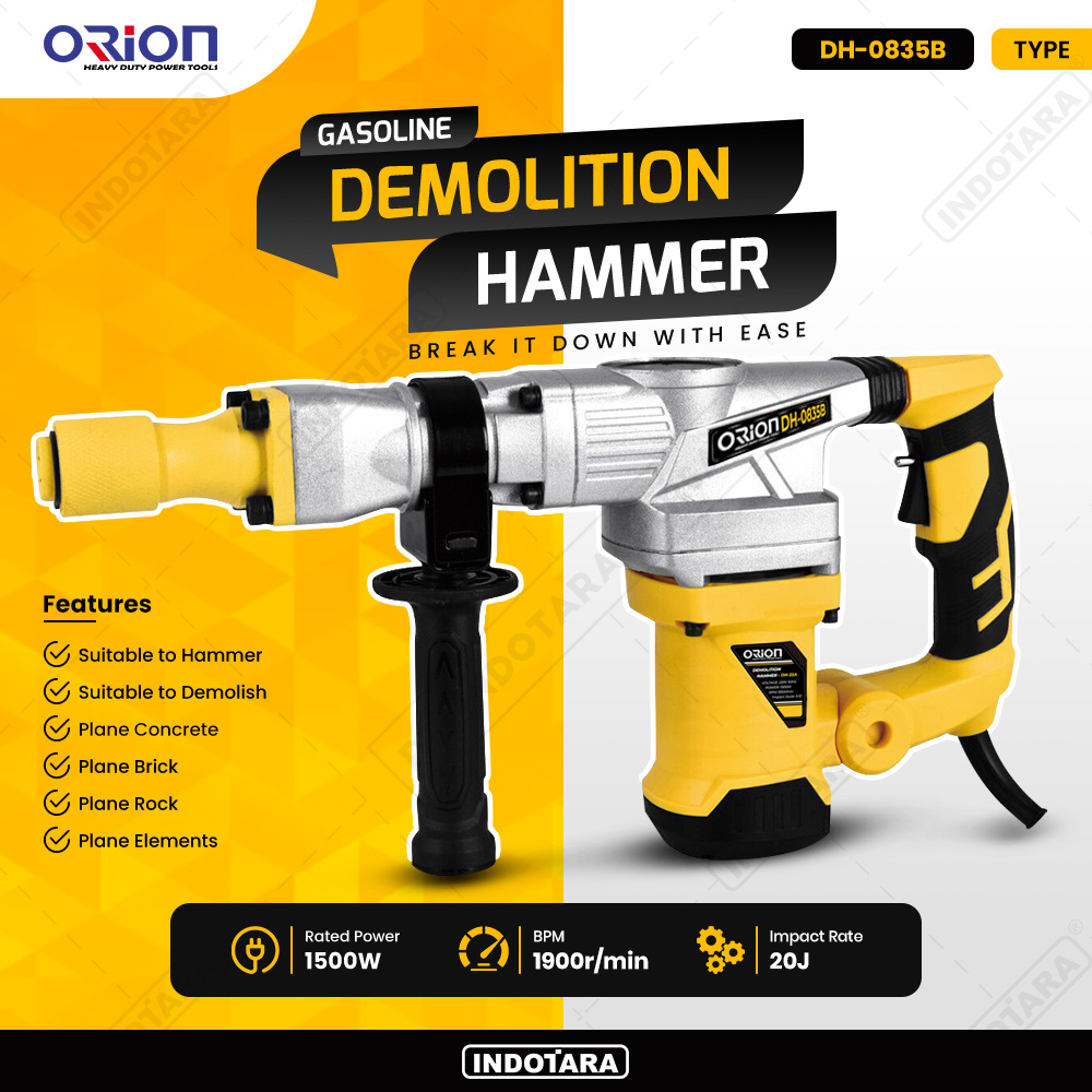 Mesin Jack Hammer Bobok Beton Orion DH-0835B Demolition Hammer DH-0835B