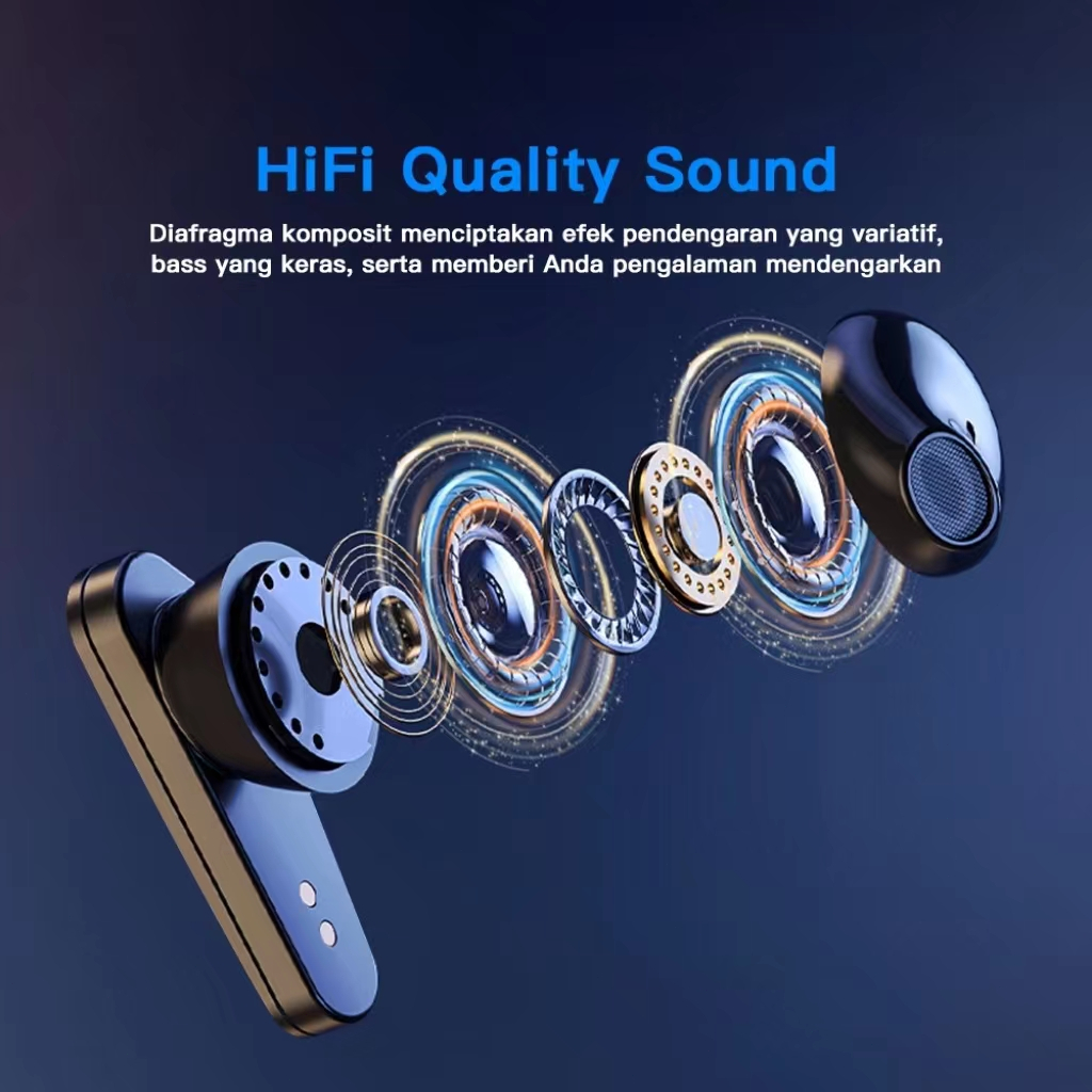 (COD) TWS Gaming Headset X15 Wireless Bluetooth Earphone No delay LED intelligent display HiFi Stereo Headphone