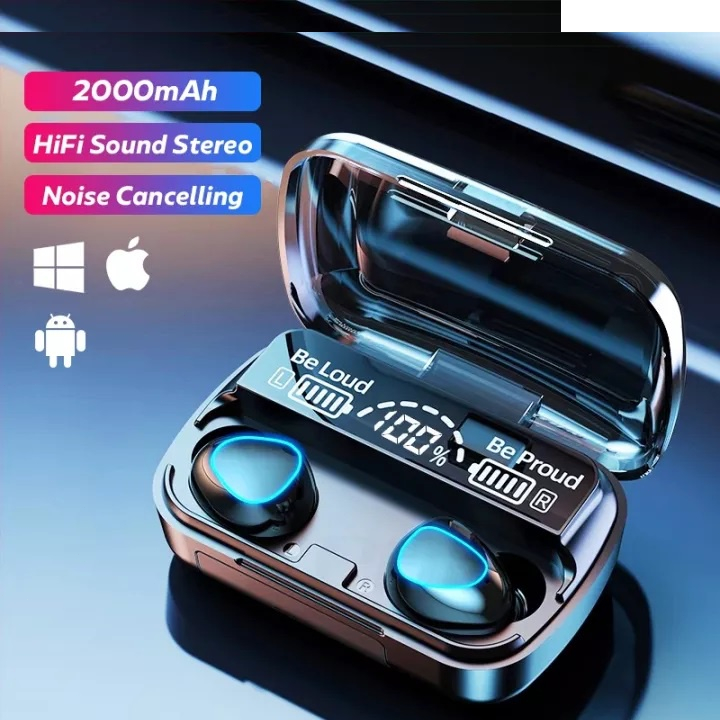 (COD) M10 plus powerbank 3500mAh Earphone Headset Wireless Bluetooth Full Bass Stereo Headphone