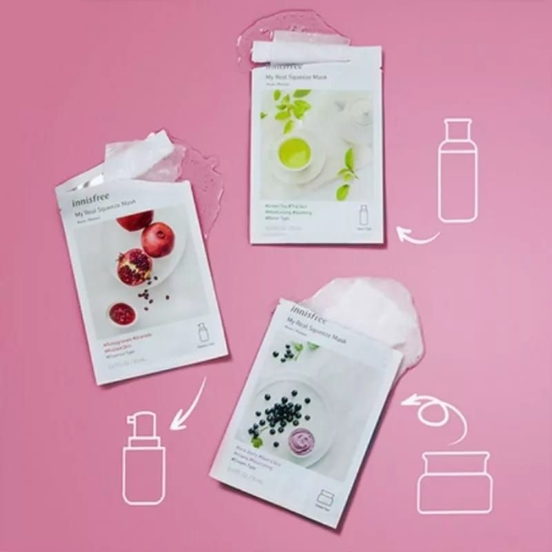 innisfree sheet mask my real Squeezze/masker innisfree