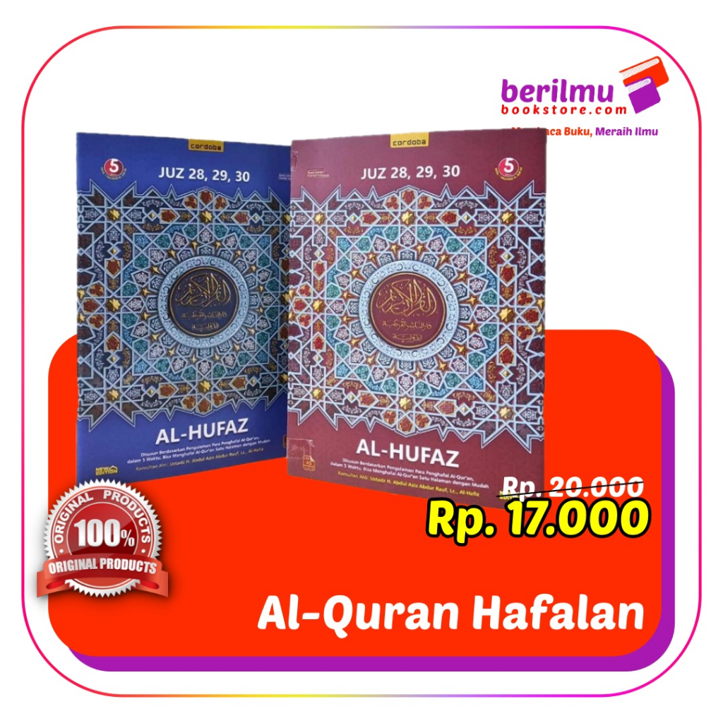 Al-Hufaz 3 Juz A5 Juz 28 29 dan 30 | Al-Quran Hafalan Terjemah | 100% Buku Original | Soft Cover | Full Color | Penerbit Cordoba