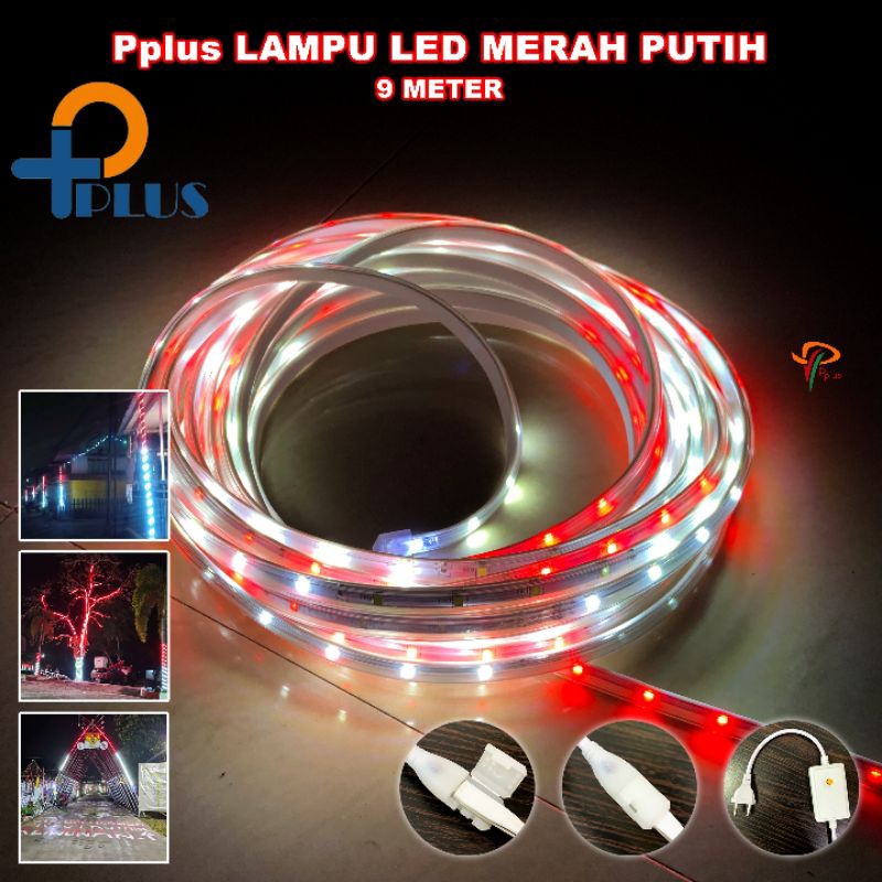 [ Pplus ] Lampu led strip RGB 6 Warn 2835 5050 8m / 17 Agustus Hari Nasional/Bendera Indonesia Merah Putih Lampu Hias/Lampu hias bendara hari nasional/Lampu Selang RGB Hias  Murah/lampu selang kelap kelip//rgb/lampu led stripe 10m