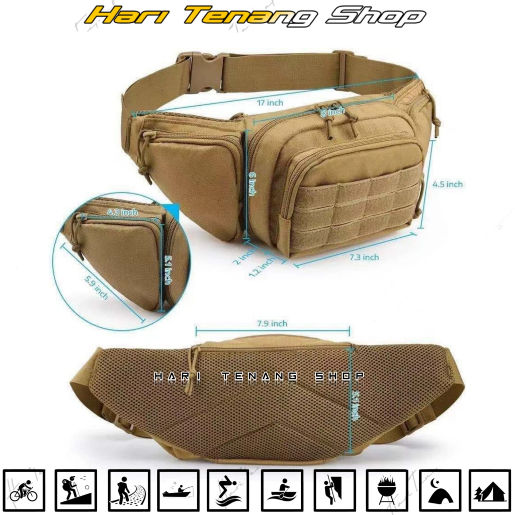 tas selempang pria/tas pinggang pria/tas tactical/tas hp/tas 258