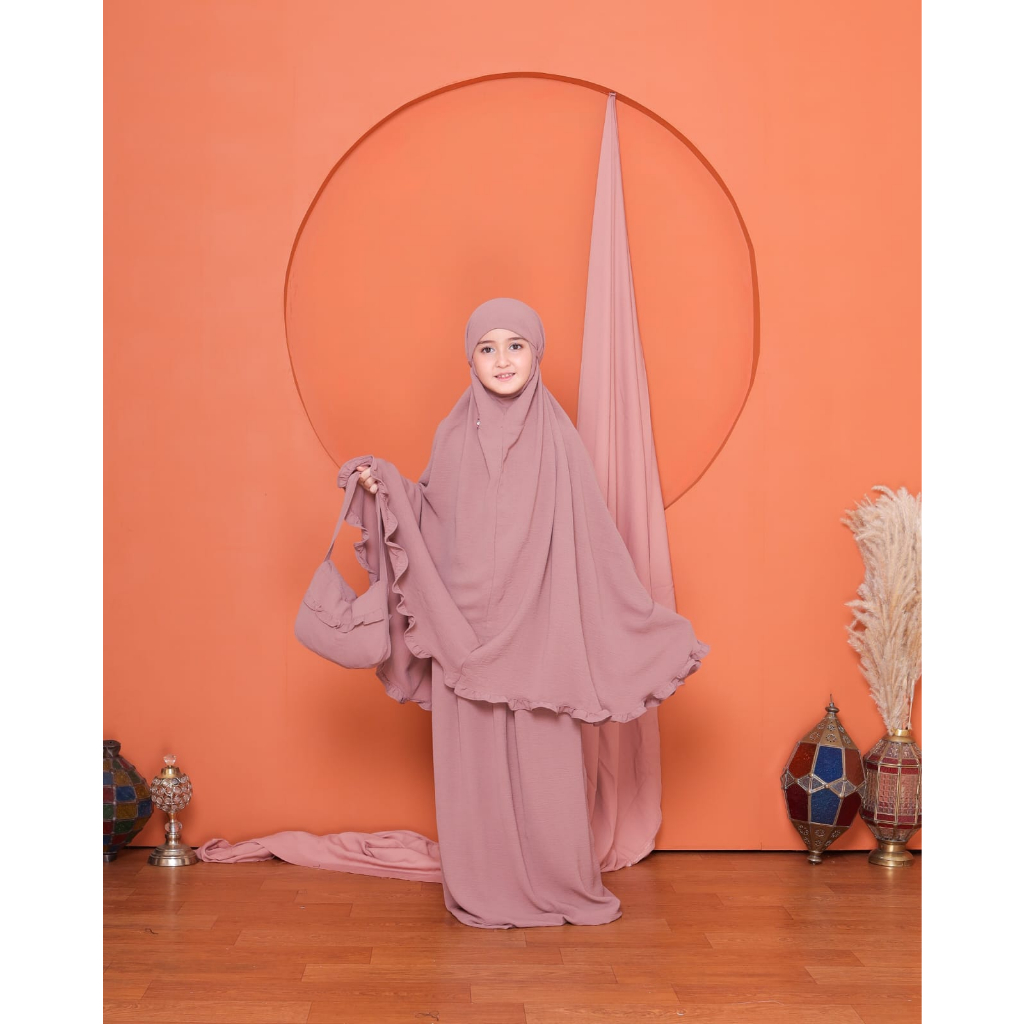 KAISYA-BALQIS PRAYER SET/MUKENA COUPLE/MUKENA ANAK/POLOS/FREE SAJADAH MUKA/FREE TAS MUKENA
