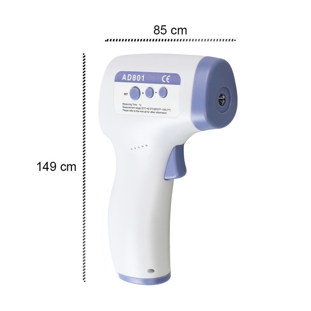 TERMOMETER TERMOGOUN TEMBAK INFRARE DIGITAL PENGUKUR SUHU TUBUH AD801 - TaffOmicron