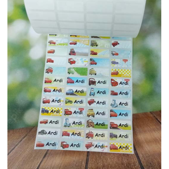 

Label Nama Import Waterproof CARS