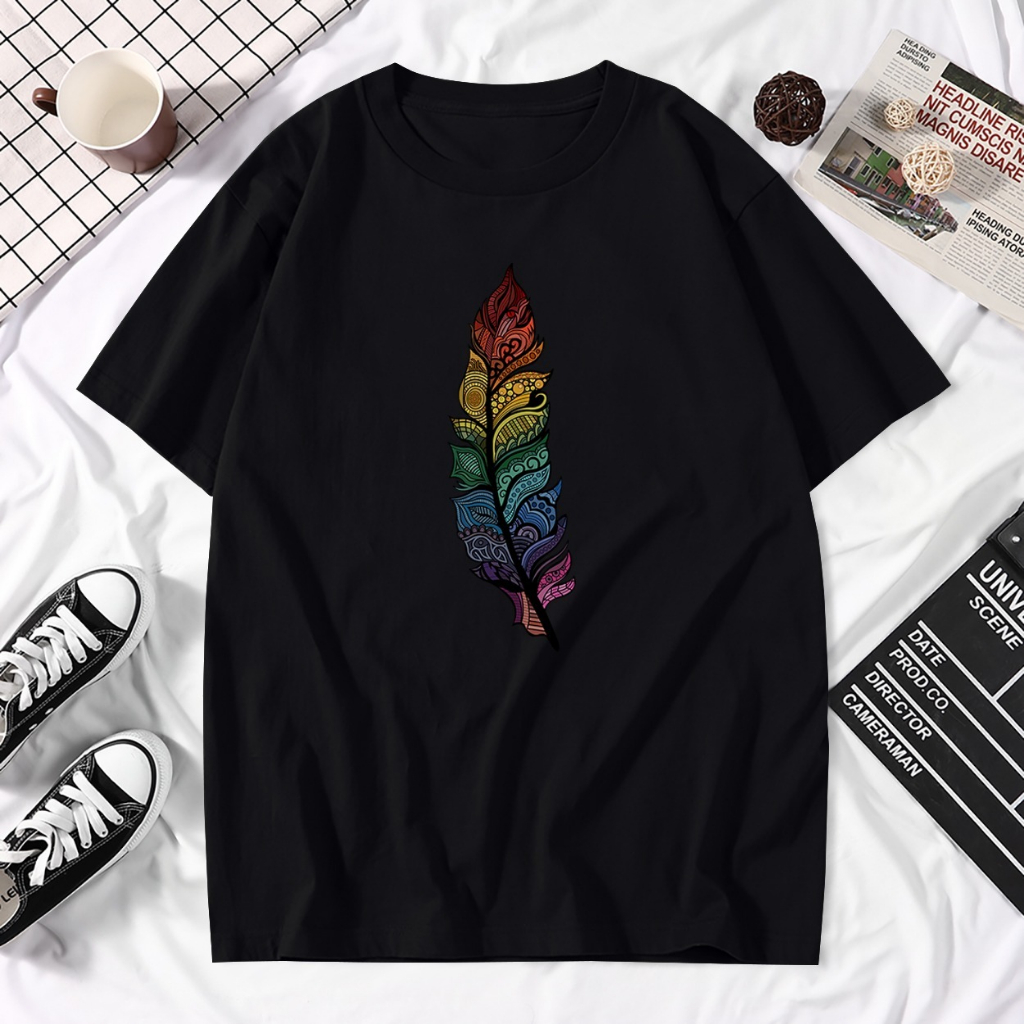 BAJU KAOS OBLONG SABLON DISTRO MURAH MERIAH PECINTA BULU SAYAP BURUNG KODE 0052