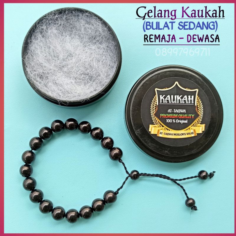 Gelang Kayu Kaukah (BULAT SEDANG+ WADAH) gelang Wanita - Pria kaokah koka kukah kokkah