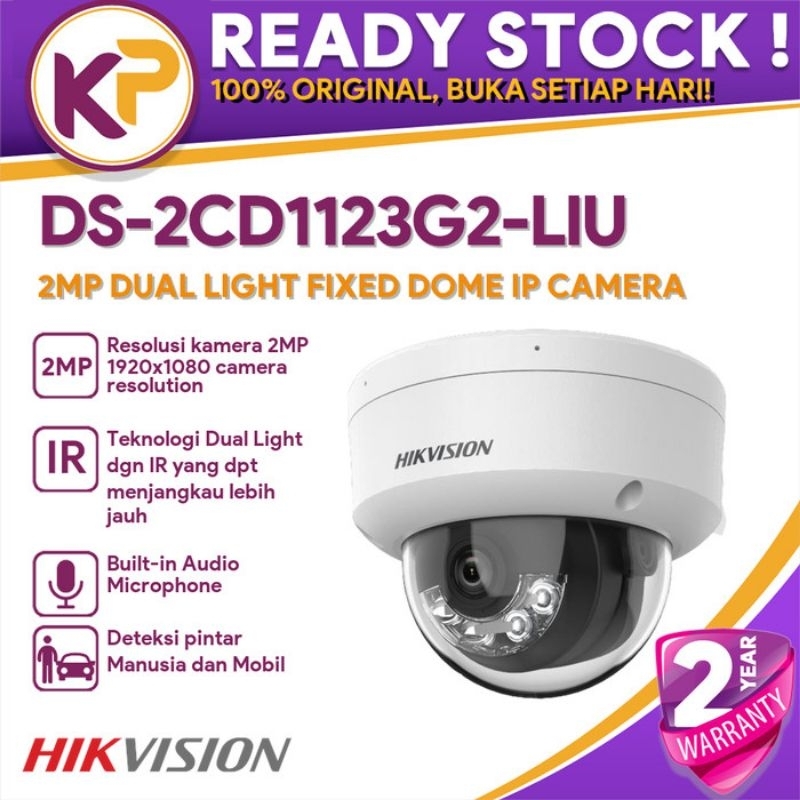 IP KAMERA HIKVISION 2MP INDOOR COLORVU AUDIO DS-2CD1123G2-LIU