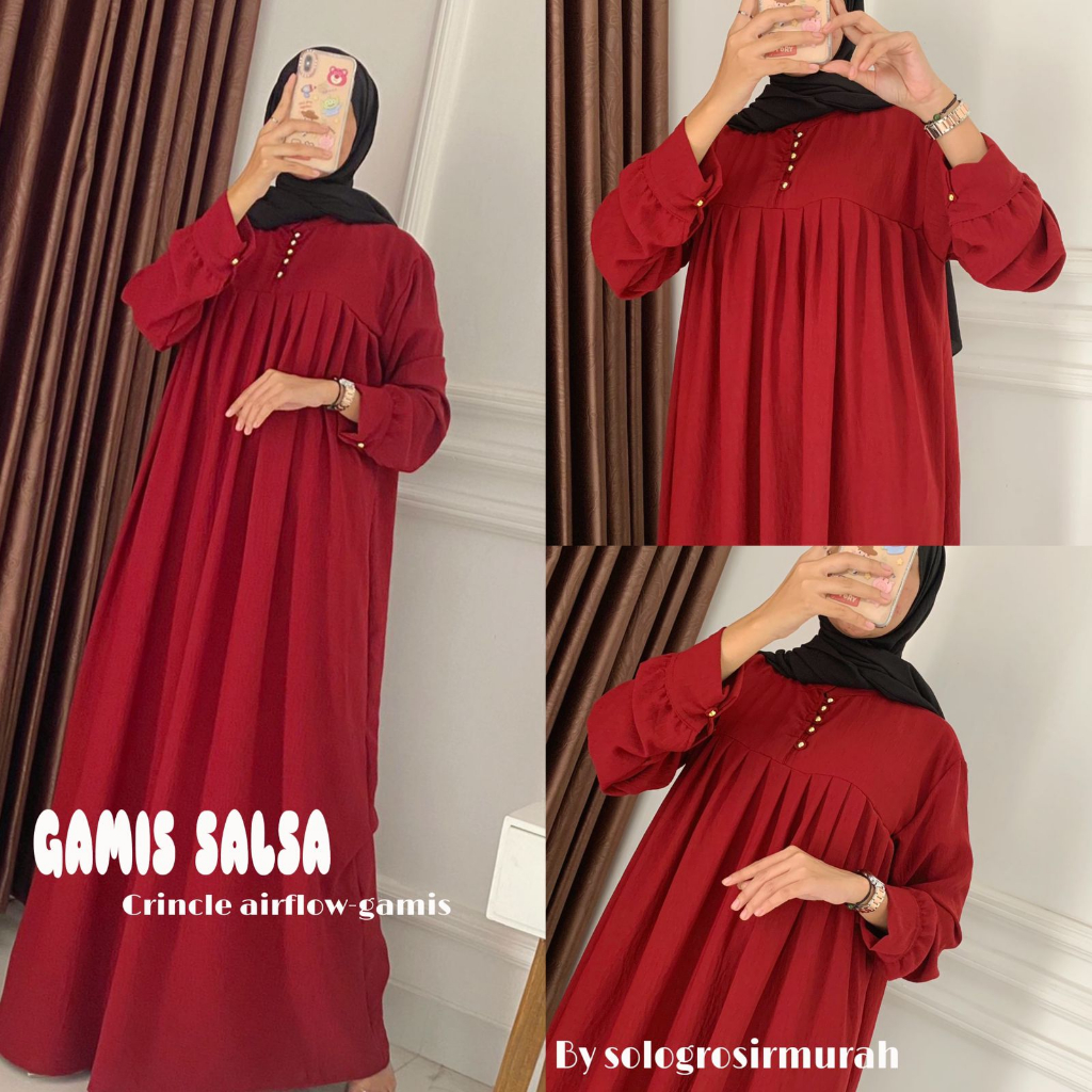 Gamis Salsa Crincle Airflow LD 120cm