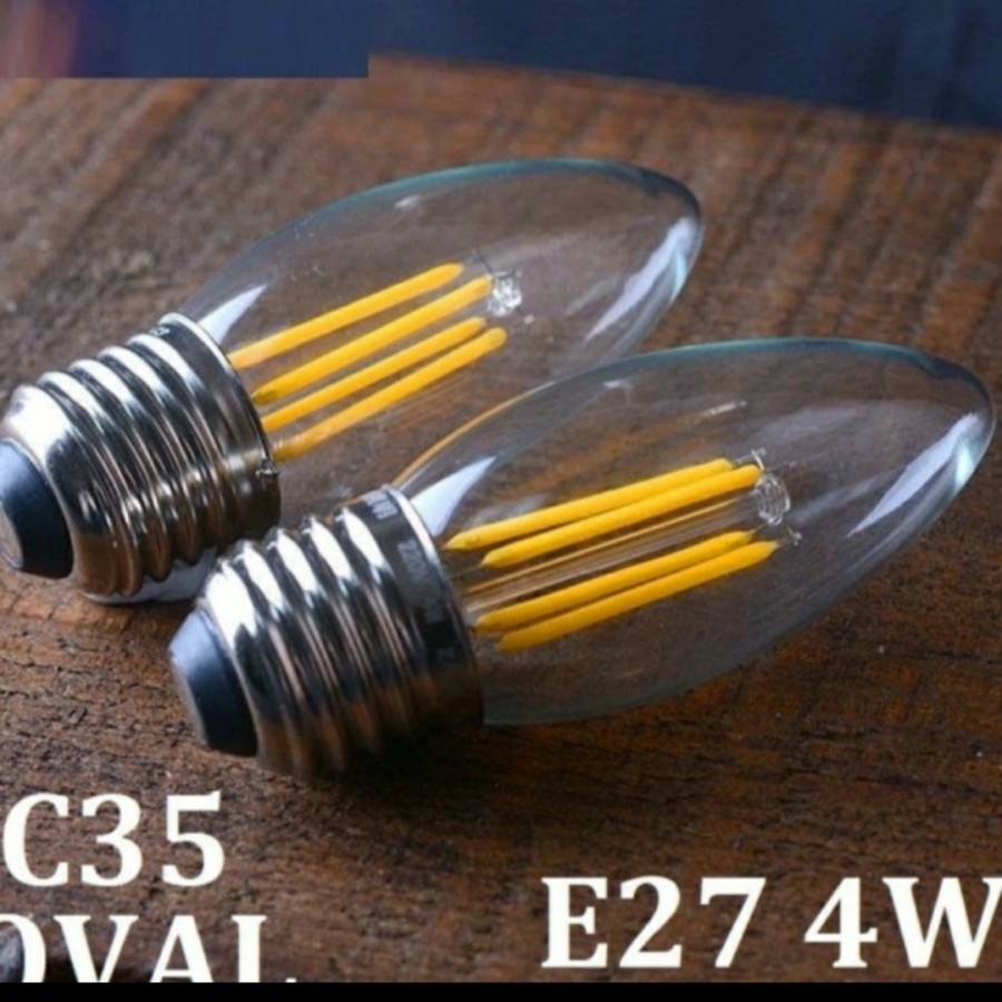 FILAMENT CANDLE LED C35 4 WATT E27 LAMPU HIAS LED EDISON