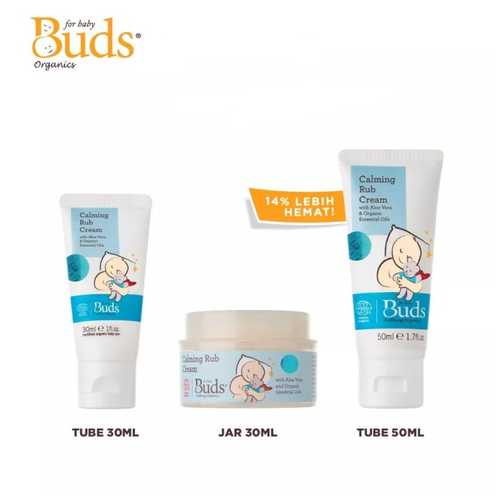 Buds Organics Calming Tummy Rub Cream - Krim Penghangat Tubuh dan Pereda Kolik Bayi dan Anak - 30ml