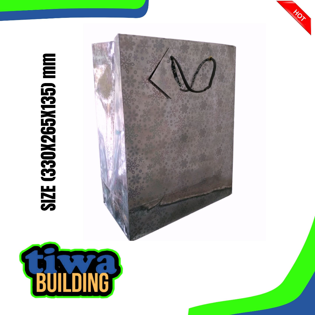 

Shopping bag Hologram/Paper bag/Tas pesta/Tas ulang tahun/Goodie bag/Tas tali C Hologram