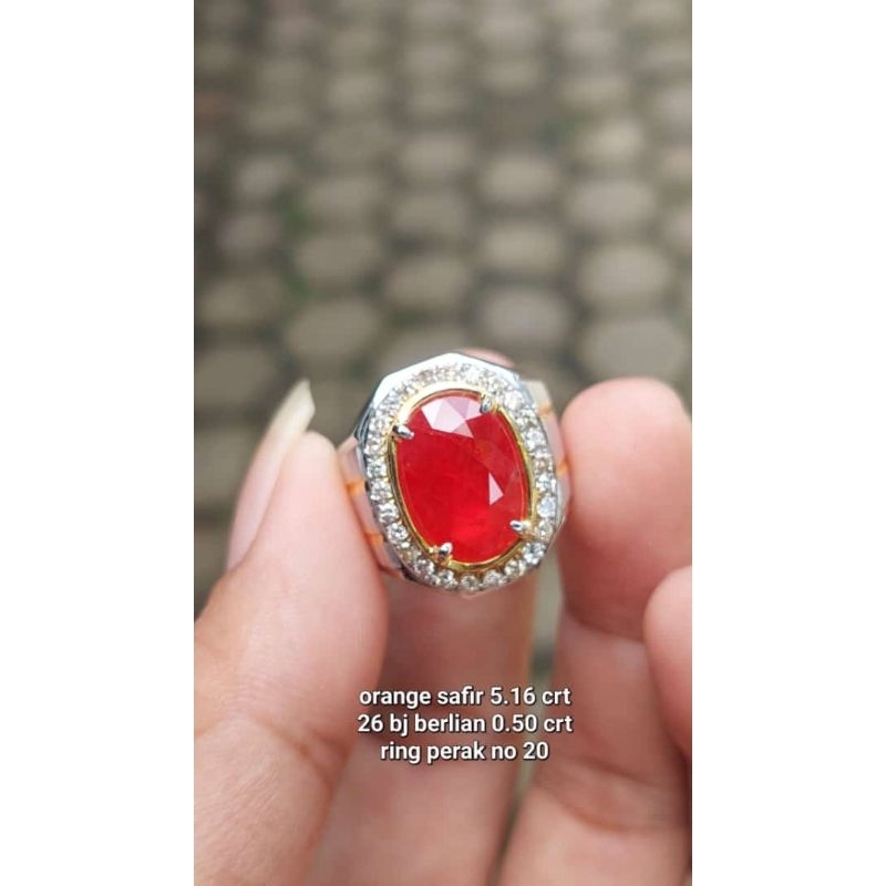 Cincin Orange Safir