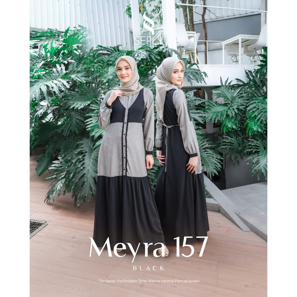 MEYRA 157 BLACK DAILY DRESS, KASUAL DRESS, GAMIS HARIAN, GAMIS KASUAL SEPLY