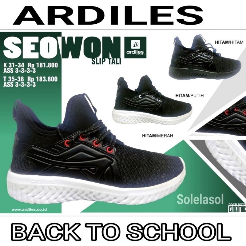 SEPATU ANAK SEKOLAH TRAVELING OLAHRAGA ARDILES LEHUGA / SEOWON ORI TERBARU MURAH HARGA PROMO