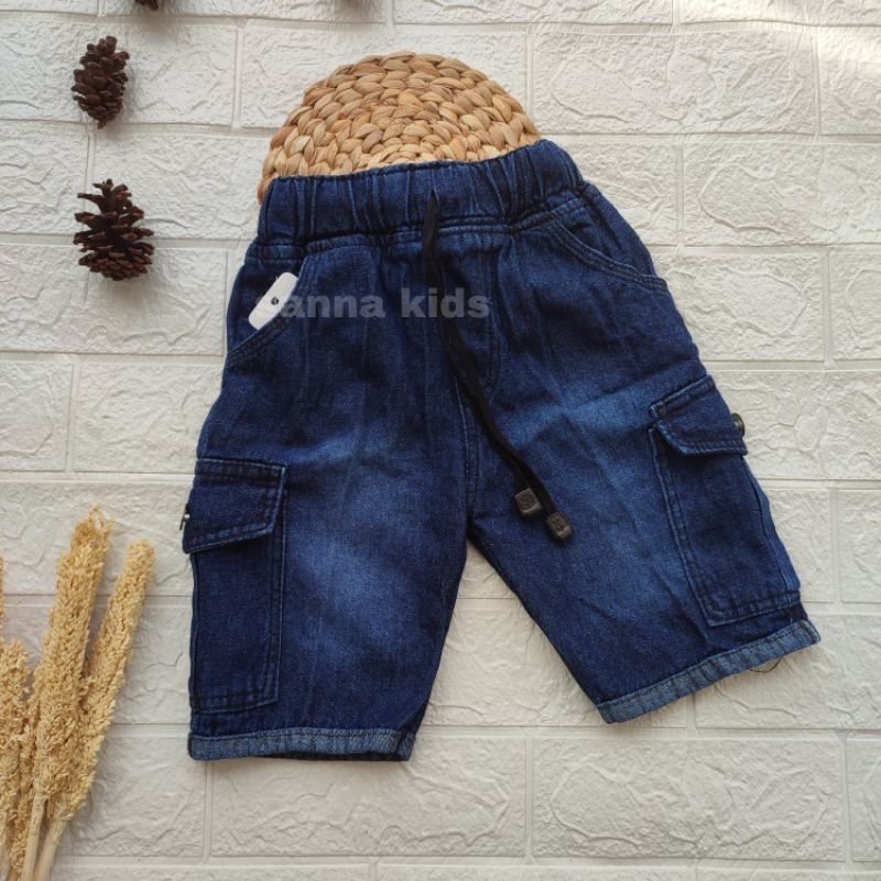 Short Cargo Anak Laki-laki Usia 1-4 Tahun , Celana Jeans PDL Anak Cowok