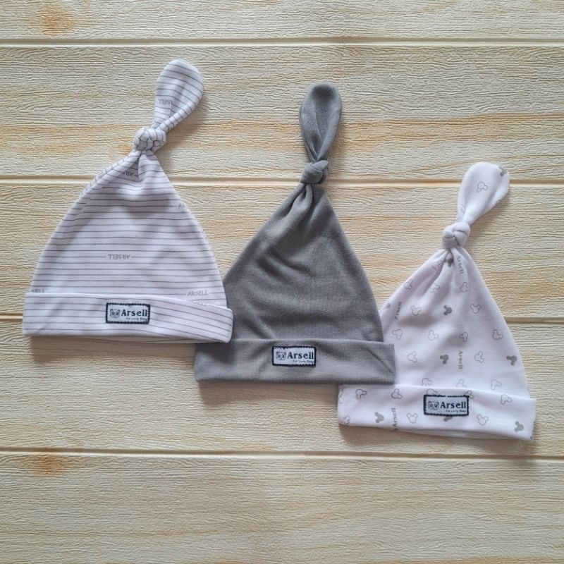 ISI 3 PCS Topi Kupluk Bayi Newborn|Ciput Bayi Baru Lahir|Kain Penutup Pelindung Kepala Bayi Seri War