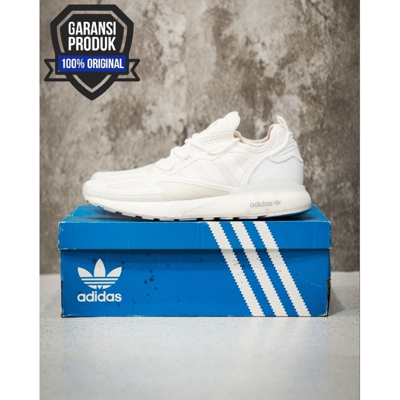 ADIDAS ZX 2K BOOST WHITE ORANGE [FX8834] ORIGINAL